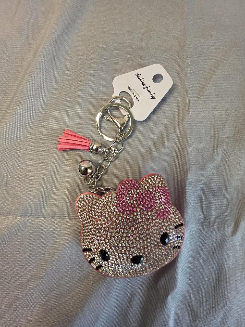 New Luxury Rhinestone Hello Kitty Keychain - Cute Crystal Sanrio Character Key